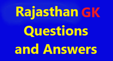 Rajasthan Gk Questions